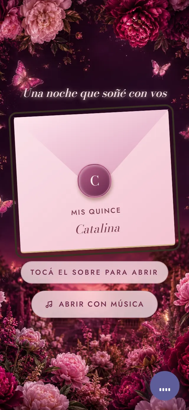 Invitación de Catalina, un ejemplo de fiestas de 15